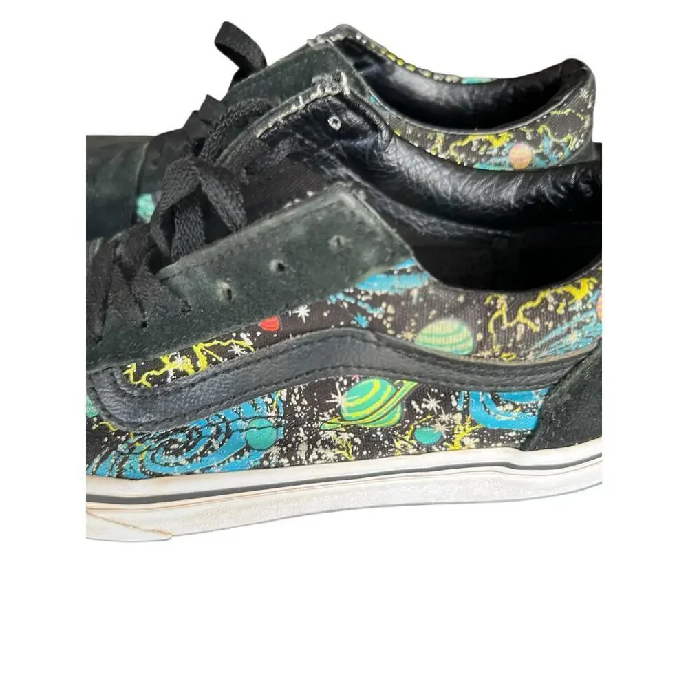 VANS Old Skool Glow in the Dark Psychedelic Cosmic Solar System SK8 Youth Sz 2.5